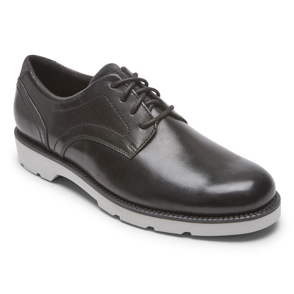 Oxfords Rockport Hombre Mexico - Bradlee Plain Toe Negros - GMXSW1735